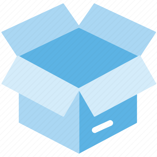 Box, cardboard, container, open, paging, product icon - Download on Iconfinder