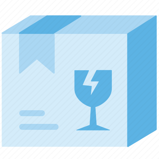 Box, broken glass, delivery, fragile, packing icon - Download on Iconfinder