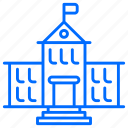 building, college, education, highschool, learning, school icon icon