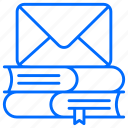 educational email, academic mail, communication, correspondence, letter, report, achievement icon