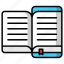 ebook, education, elearning, knowledge, online course, study, learning icon 