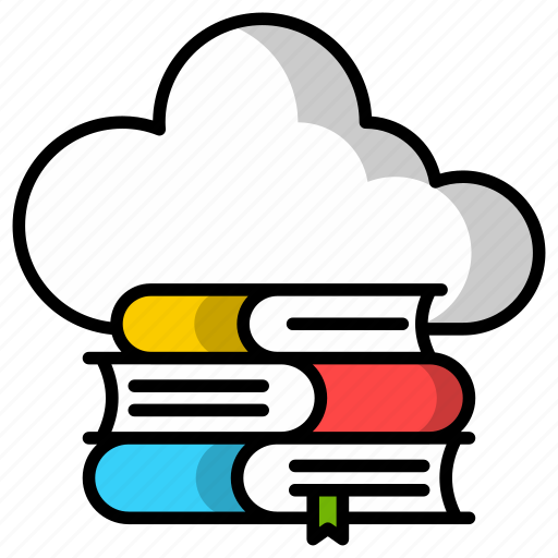 Cloud library, database, cloud book, cloud education, online library, cloud computing, internet icon icon - Download on Iconfinder