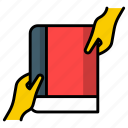 literature exchange, transfer, file, learning, notes, revision icon 