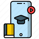 online education, e-learning, faculty, technology, institution, internet, study icon 