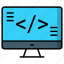 code learning, coding, programming, developer, freelance, software, coder icon 
