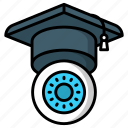educational vision, learning, mission, objective, study, information, knowledge icon 