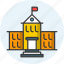 building, college, education, highschool, learning, school icon icon icon 