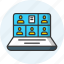virtual class, education, learning, courses, online, distance, e-learning icon icon 