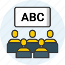 group class, team, community, learning, share ideas, interaction, education icon icon