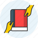 literature exchange, transfer, file, learning, notes, revision icon icon
