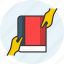 literature exchange, transfer, file, learning, notes, revision icon icon 