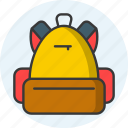 school bag, backpack, camping, totebag, luggage, carry, back bag icon icon