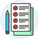 assignment, homework, task, project, metadata, paperwork, document icon icon