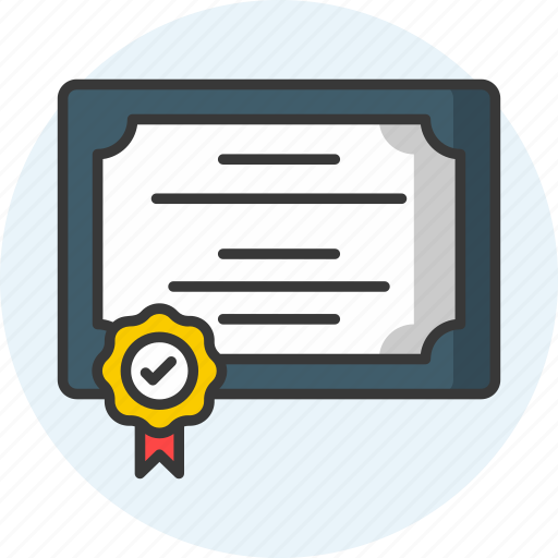 Certificate, degree, documents, diploma, license, achievement, reward icon icon icon - Download on Iconfinder