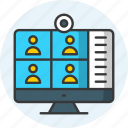 web conference, meeting, training, webinar, discussion, presentation, negotiation icon icon