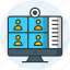 web conference, meeting, training, webinar, discussion, presentation, negotiation icon icon 