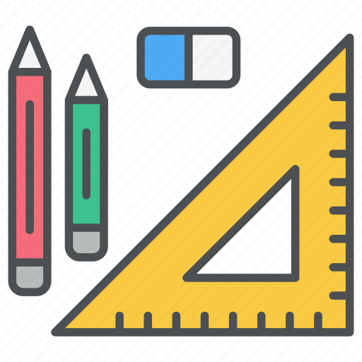 Learning tools, pen, pencil, calculator, ruler, stationary, equipments icon icon icon - Download on Iconfinder