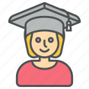graduation, degree, deploma, education, certificate, bachelor, academic icon icon