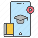 online education, e-learning, faculty, technology, institution, internet, study icon icon