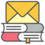 educational email, academic mail, communication, correspondence, letter, report, achievement icon icon 