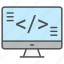 code learning, coding, programming, developer, freelance, software, coder icon icon 