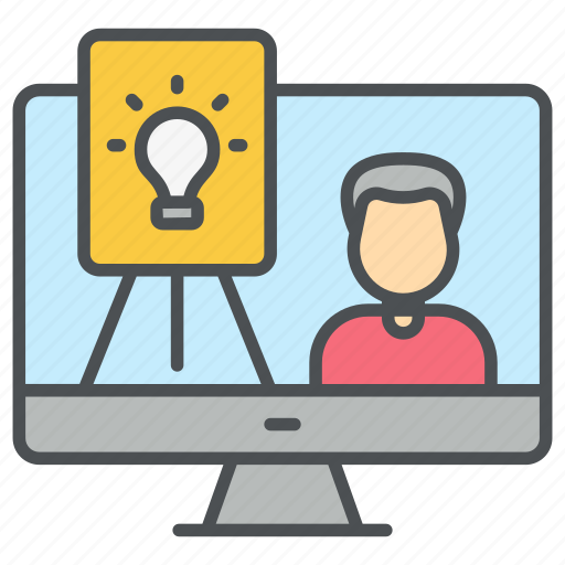 Online training, e-learning, seminar, courses, ecommerce, webinar, conference icon icon icon - Download on Iconfinder