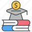 investment in education, fund, donation, deposite, payment, economy, finance icon icon 