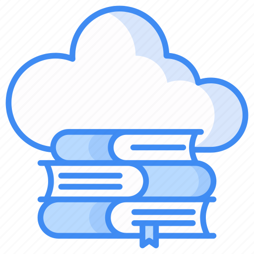 Cloud library, database, cloud book, cloud education, online library, cloud computing, internet icon icon icon - Download on Iconfinder