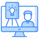 online training, e-learning, seminar, courses, ecommerce, webinar, conference icon icon
