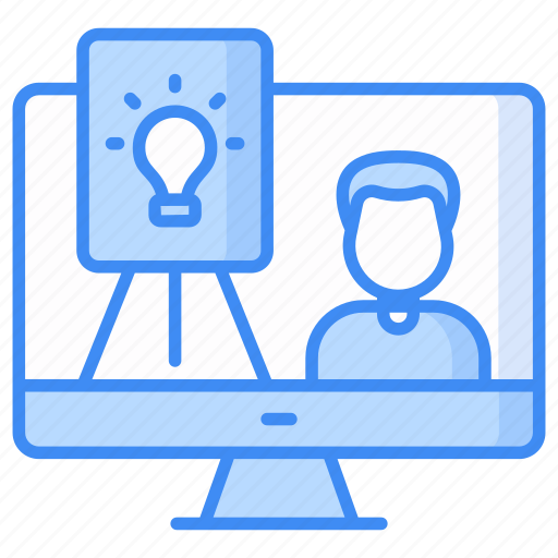 Online training, e-learning, seminar, courses, ecommerce, webinar, conference icon icon icon - Download on Iconfinder