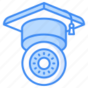 educational vision, learning, mission, objective, study, information, knowledge icon icon