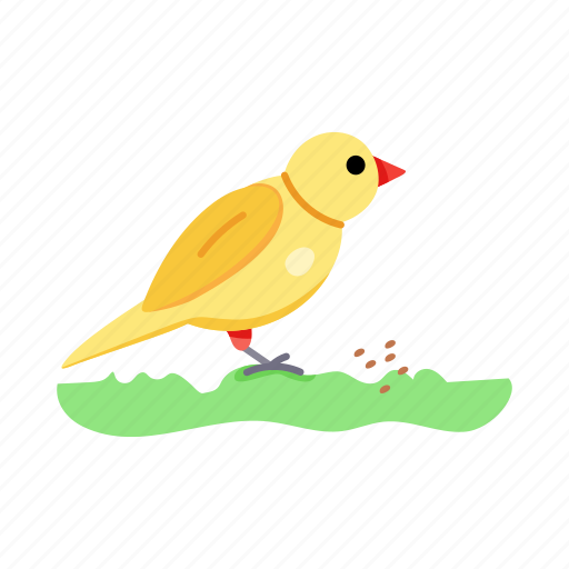 Cute bird, bird feeding, bird food, yellow bird, creature icon - Download on Iconfinder