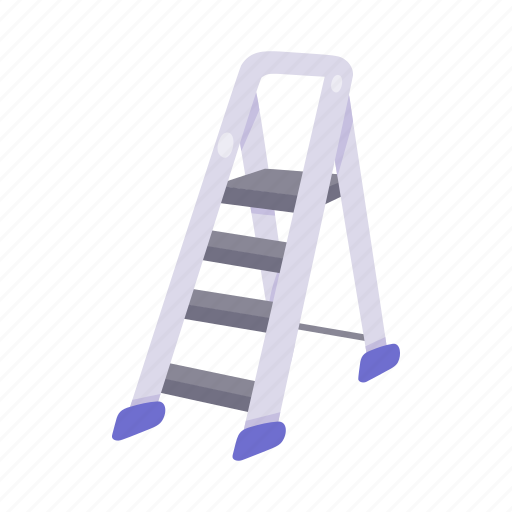 Double ladder, extension ladder, stepladder, stairs, ladder icon - Download on Iconfinder