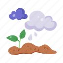 rainfall, farming, sapling, rain, rainy clouds