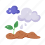 rainfall, farming, sapling, rain, rainy clouds 