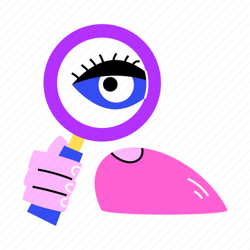 Find, search, magnifying glass, explore, magnifier sticker - Download on Iconfinder