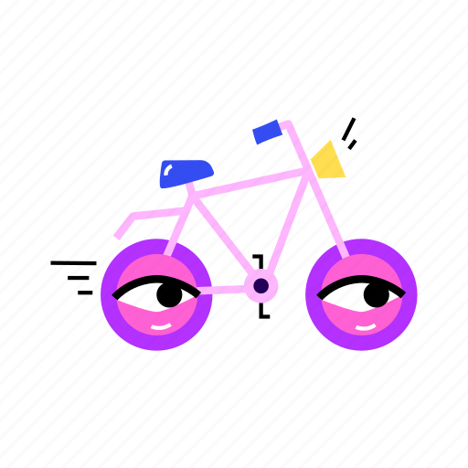 Ride, cycle, bicycle, vehicle, transport sticker - Download on Iconfinder