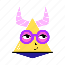 horns emoji, devil horns, devil face, emoticon, emoji
