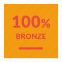 bronze, guarantee, label, percent