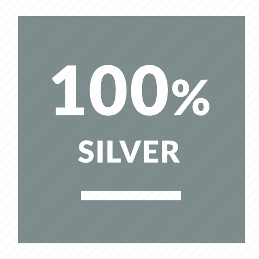Guarantee, label, percent, silver icon - Download on Iconfinder