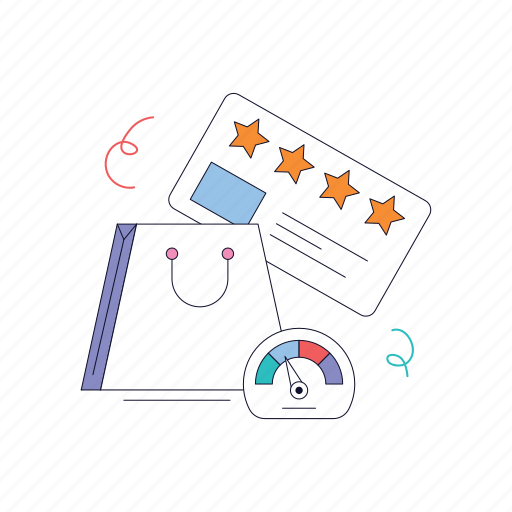 Shopping review, credit score, product review, product feedback illustration - Download on Iconfinder