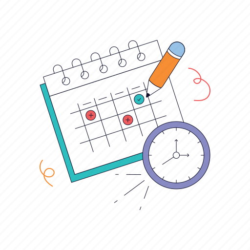 Agenda, event planning, event scheduling, event reminder, planner illustration - Download on Iconfinder