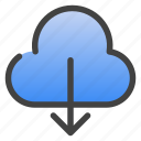 download, arrow, down, file, cloud, direction, downloading, data, storage
