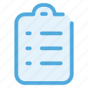 list, checklist, document, clipboard, menu, paper, file, task, report