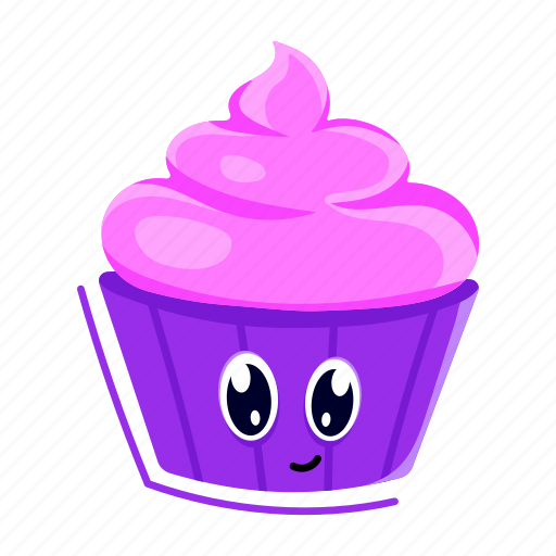 Cupcake, muffin, dessert, sweet, confectionery sticker - Download on Iconfinder