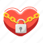 love protection, love lock, heart lock, love security, heart padlock 