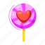sweet lolly, heart lollipop, sweetmeat, confectionery, candy stick 