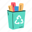 dustbin, recycle bin, reuse, wastebasket, trash can 