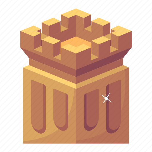 Castle tower, medieval tower, mud tower, column, construction icon - Download on Iconfinder