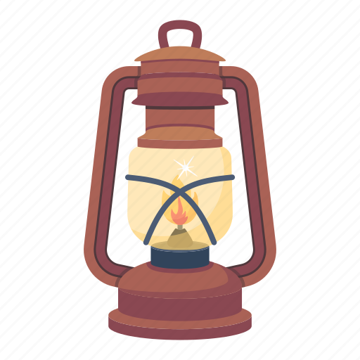 Oil lamp, lantern, fire lantern, vintage lantern, light icon - Download on Iconfinder